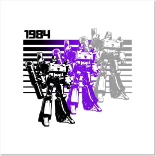 Transformers - GEN 1 - Megatron retro stripes Posters and Art